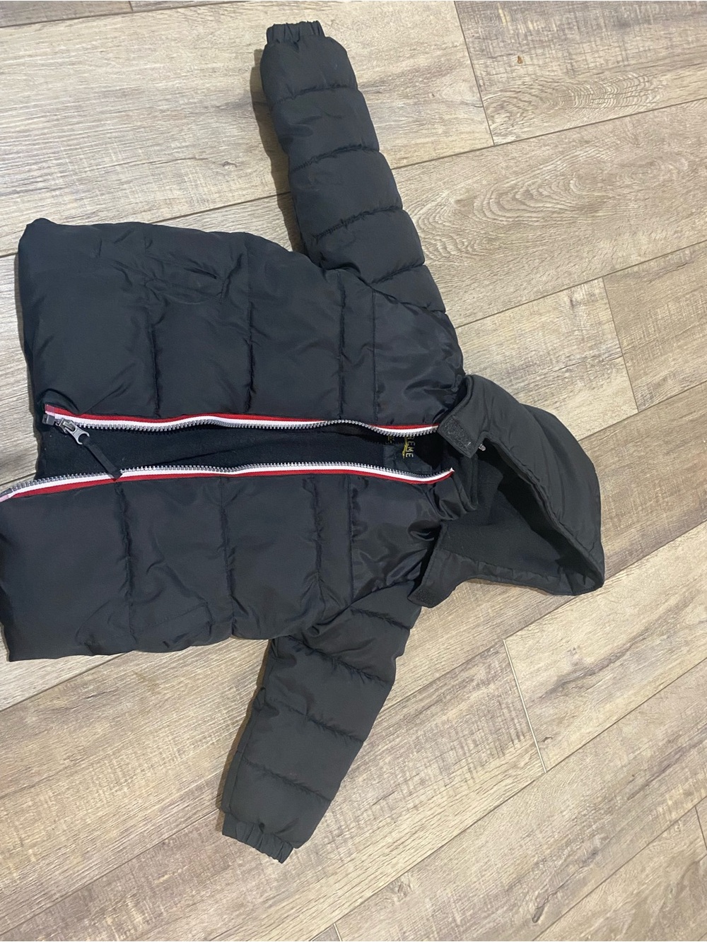 Kids Black Puffer Jacket with Hood 2t